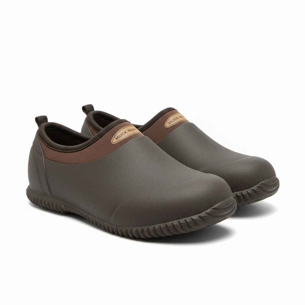 Muck Boot Co Unisex Garden Shoes Brown Tan Slip On‎ Waterproof Men's 6 Women's 7